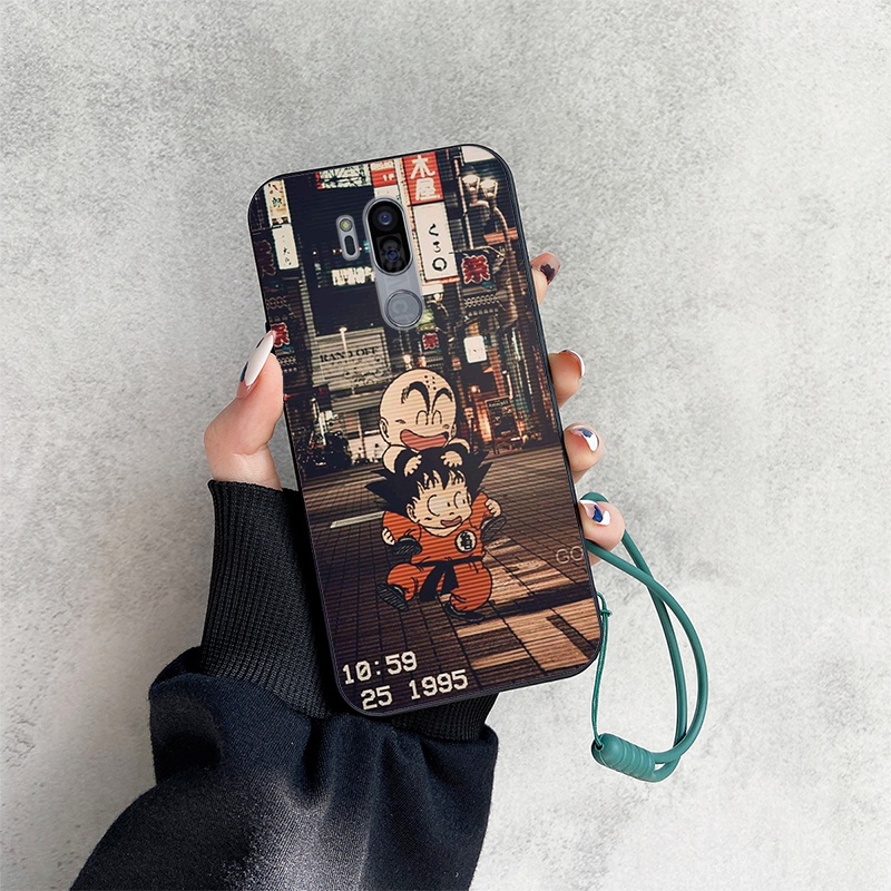 Ốp Điện Thoại In Hoạt Hình Pikachu Kèm Dây Đeo Cho LG G7 ThinQ G7 + G7 Plus Fit G7Fit Q9