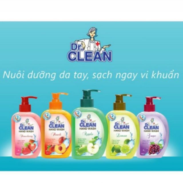 (TẶNG KHĂN ƯỚT 20 TỜ) Sữa rửa tay Dr.Clean 5 mùi 500g