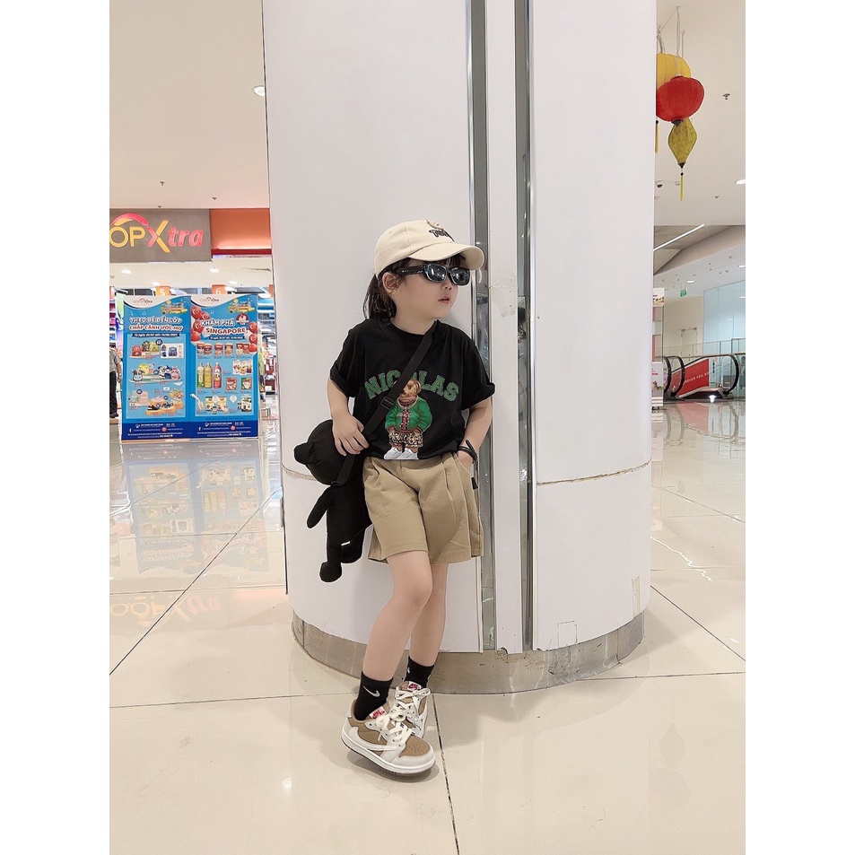 Áo thun tay lỡ Nikolas green , áo thhun gia đình , Kid_genZ