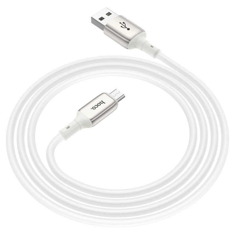Dây sạc Hoco X66 Howdy USB to Micro, đầu nối hợp kim kẽm, bện TPE mờ, dòng điện lên đến 2.4A dài 1M