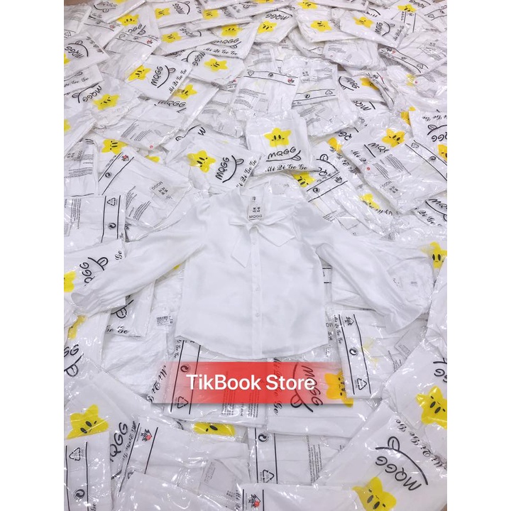 Áo Sơ Mi Cổ Nơ Hàn Quốc - Tikbook Store (Sẵn hàng)