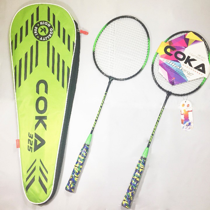 Bộ 2 vợt cầu lông COKA 325 cao cấp | Vợt cầu lông thi đấu - vợt coka 325