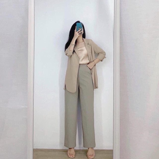 Áo vest lụa tay nẹp kèm hình thật shop chụp