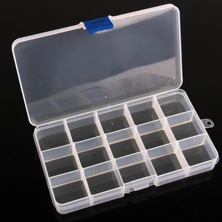 Hộp nhựa trong gồm 15 ngăn đựng đồ lặt vặt tiện dụng