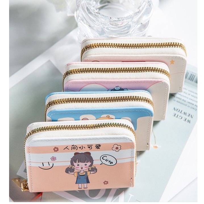 Ví ngắn cô gái Chibi 4 mùa siêu cute nhiều màu