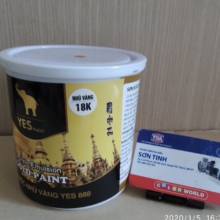 Sơn Nhũ Vàng Gốc Nước Yes Paint 18K hoặc 24k - 850g hoặc 200g