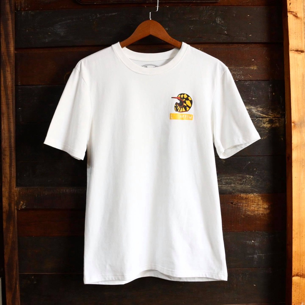 Áo thun vải cotton thoáng mát họa tiết L ARROW màu trắng Arrowshop