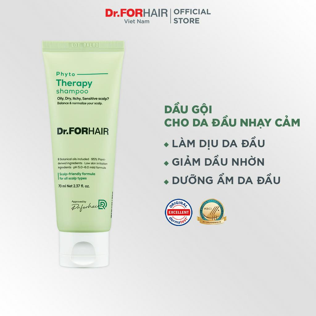 Dầu gội CHO DA NHẠY CẢM, chiết xuất thực vật an toàn và dịu nhẹ Dr.FORHAIR Hàn Quốc Phyto Therapy Shampoo 300ml