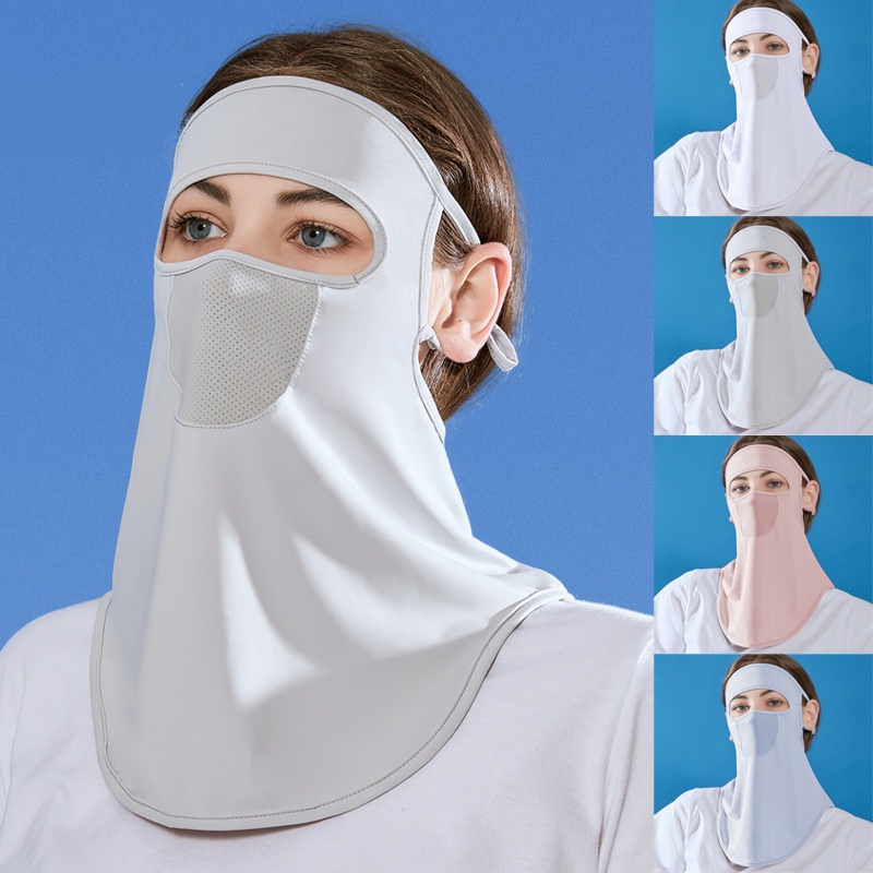 Mũ Chống Nắng/Tia UV Vành Rộng Có Khẩu Trang Che Phủ Cổ Và Cổ Thoáng Khí