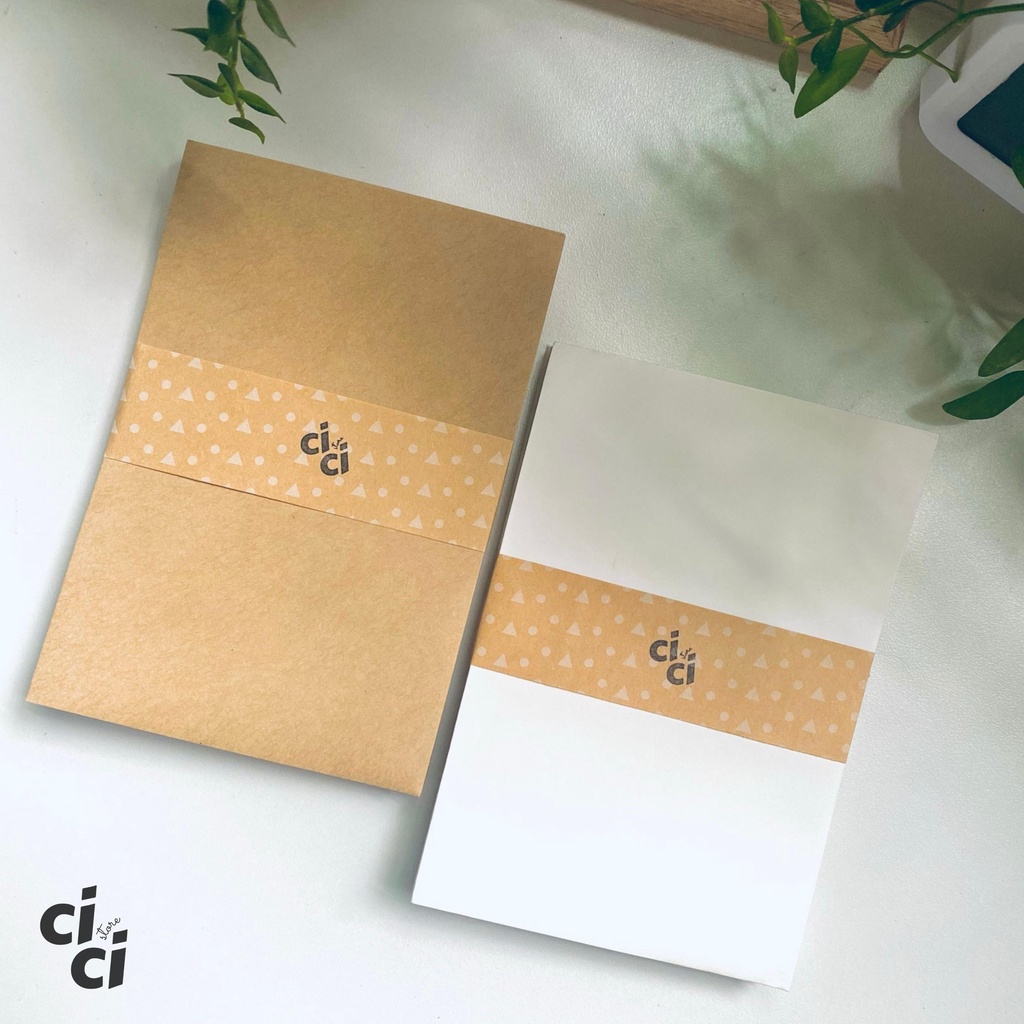 Set 10 Bao Thư Giấy Kraft Cổ Điển Phong Cách Châu Âu 155 x 105 mm