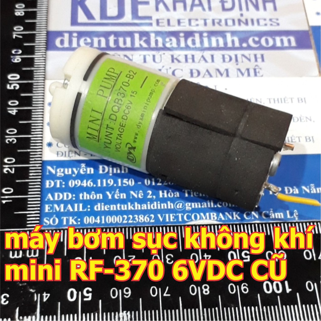 máy bơm sục không khí mini RF-370 6VDC CŨ 2L/P 53kpa kde3072