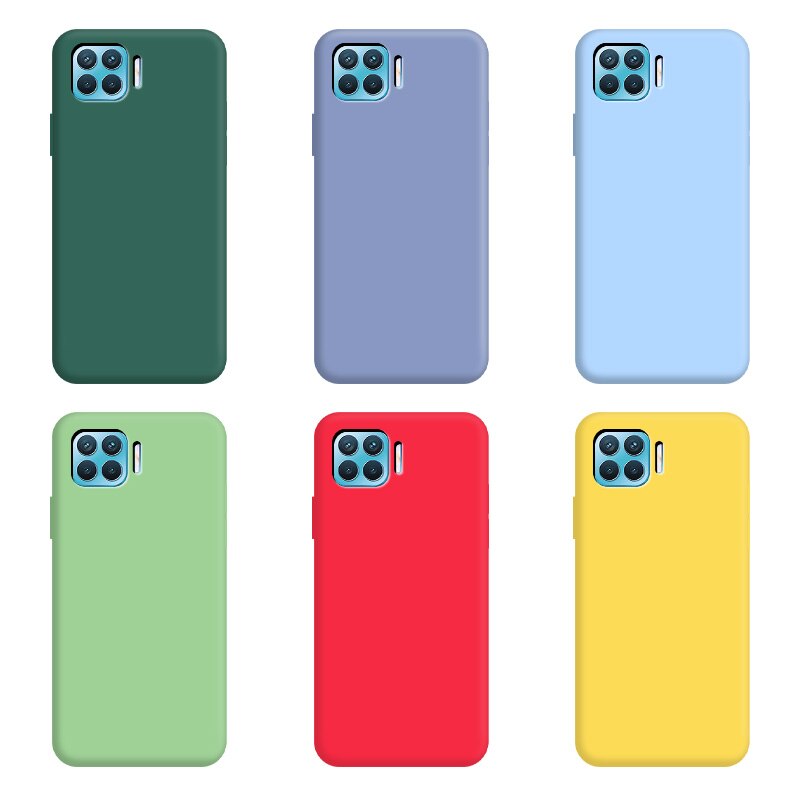Ốp điện thoại silicone màu trơn thời trang cho OPPO A93 Reno 4F F17 Pro A73 A31 2020 A55 A93 5G