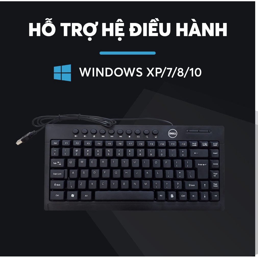 Bàn phím cơ led Dell KB616 (Đen) bàn phím gaming phím nhẹ gõ không đau tay, hãng phân phối chính thức