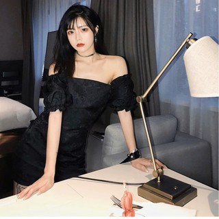 Sườn Xám, Váy Gấm Hoa Đen