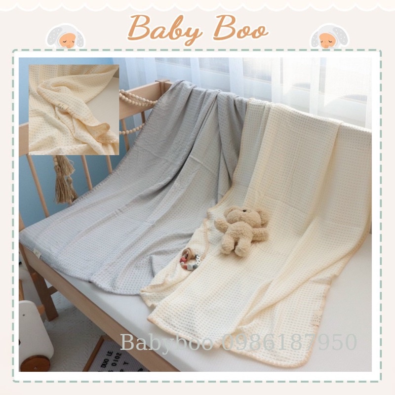 Chăn đan sợi Bamboo chống ngạt mềm nhẹ 100x120cm thoáng khí [ babyboo]