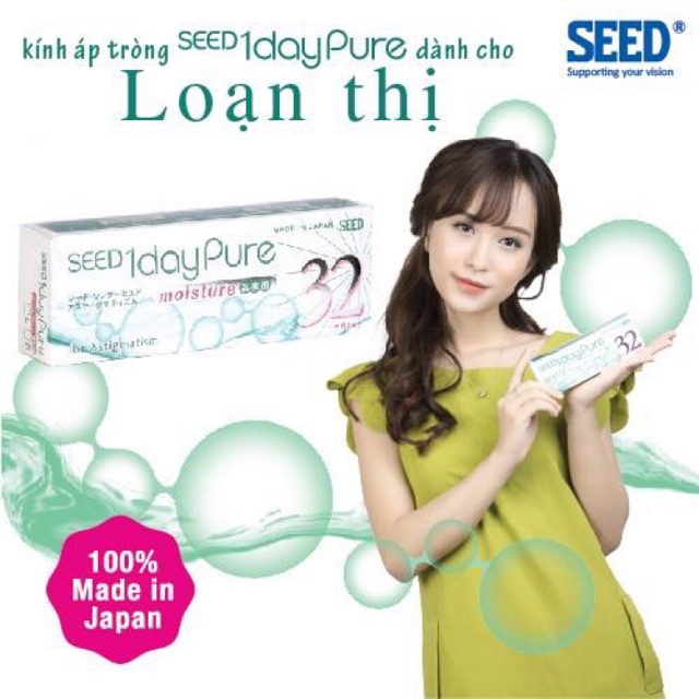 Kính Áp Tròng 1 Ngày Loạn Thị SEED 1-Day Pure for Astigmatism (30 pcs)