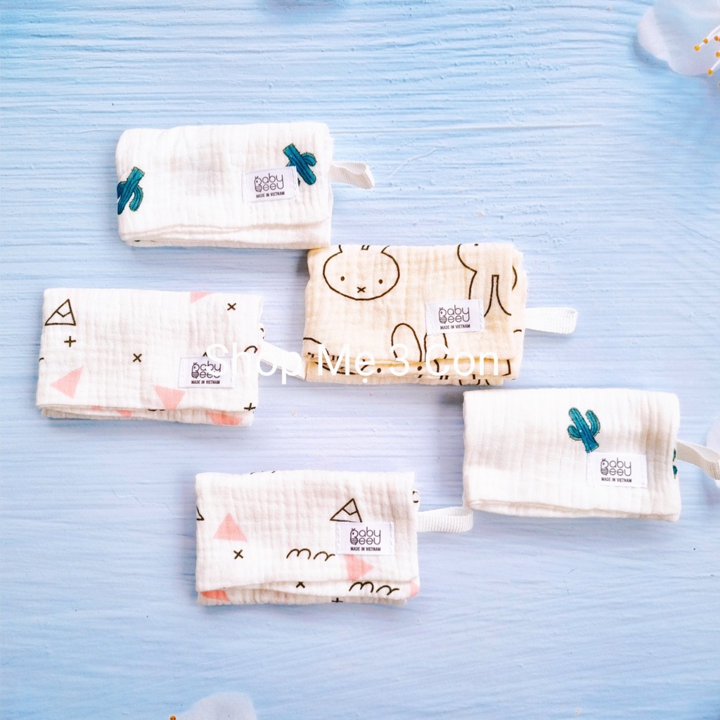 Set 5 Khăn Xô Sữa Organic Baby Bee Cao Cấp