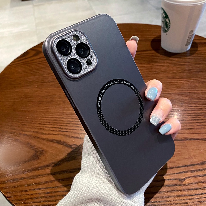 Ốp Điện Thoại Nhựa Cứng Kim Tuyến Có Tấm Phim Bảo Vệ Camera Cho iPhone 12 13 Pro Max