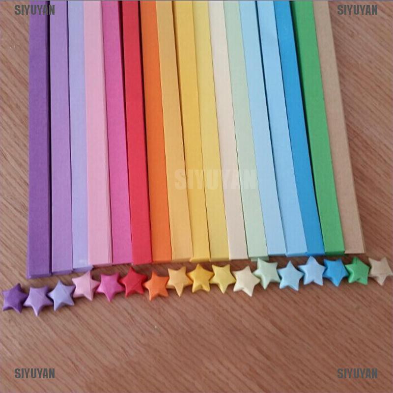 Giấy gấp sao phong cách origami nhiều màu sắc