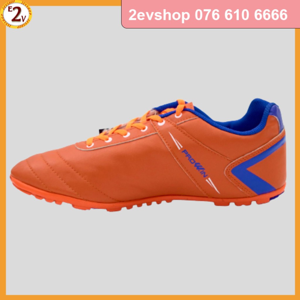 Giày đá bóng thể thao nam Prowin S50 Cam, giày đá banh cỏ nhân tạo chất lượng - 2EVSHOP