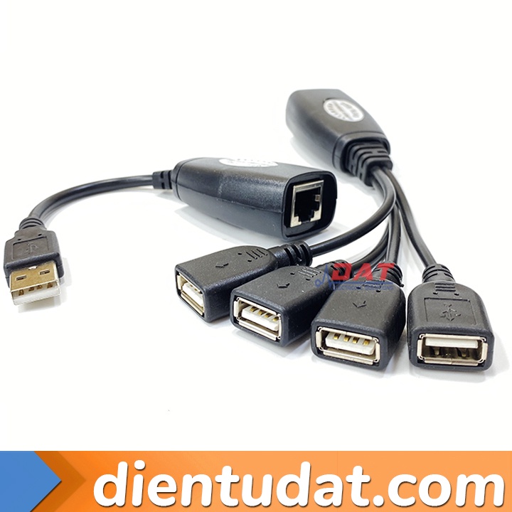 Bộ Mở Rộng Cổng USB Bằng Cổng Mạng LAN RJ45 - 1 Đầu Ra 4 Đầu Female