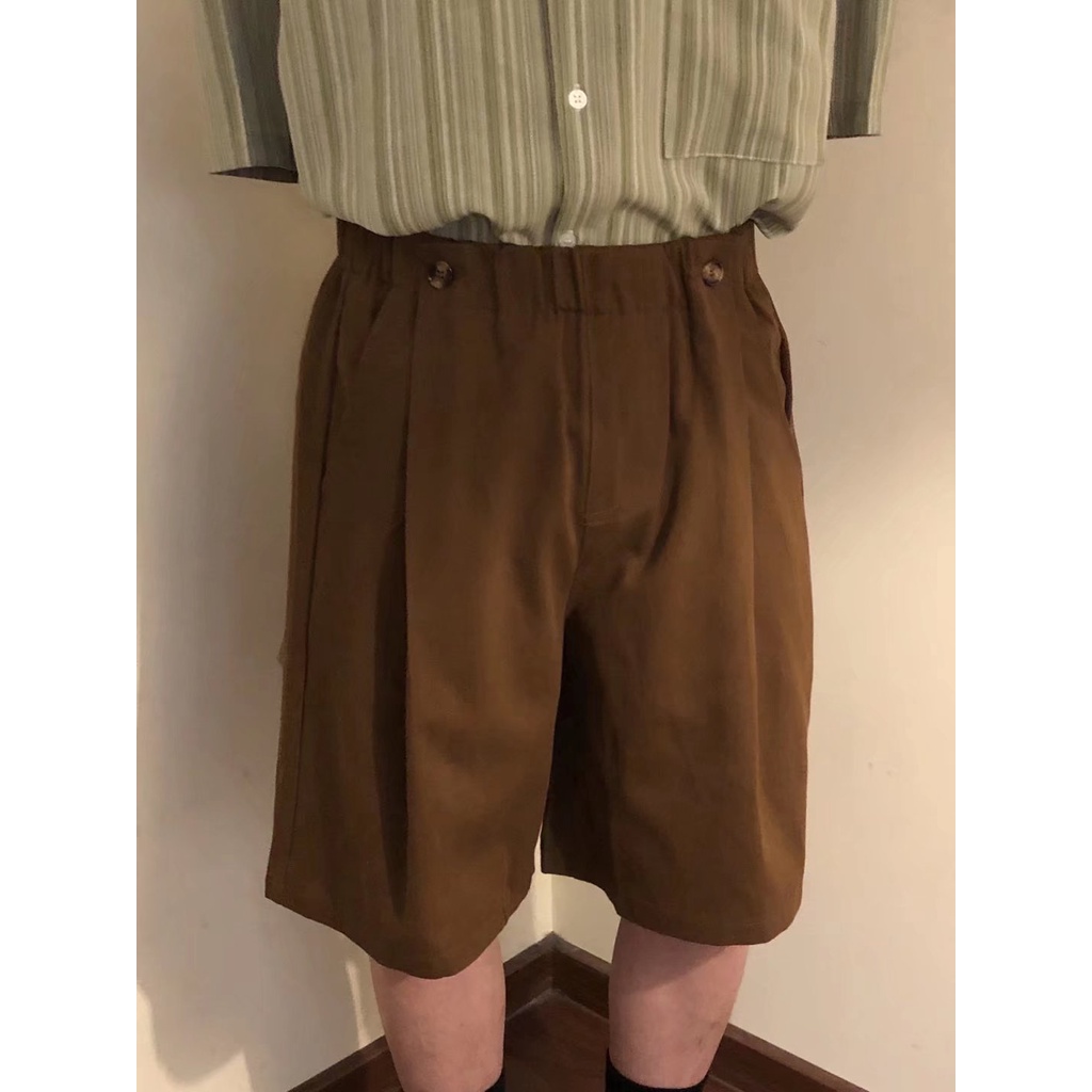 Quần Short Thể Thao Ống Rộng Màu Trơn Thời Trang Harajuku Cho Nam Và Nữ