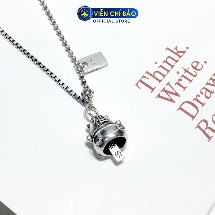 Dây chuyền bạc nữ Mặt Mèo thần tài may mắn Neko bạc Thái 925 thời trang phụ kiện trang sức nữ Viễn Chí Bảo D000137