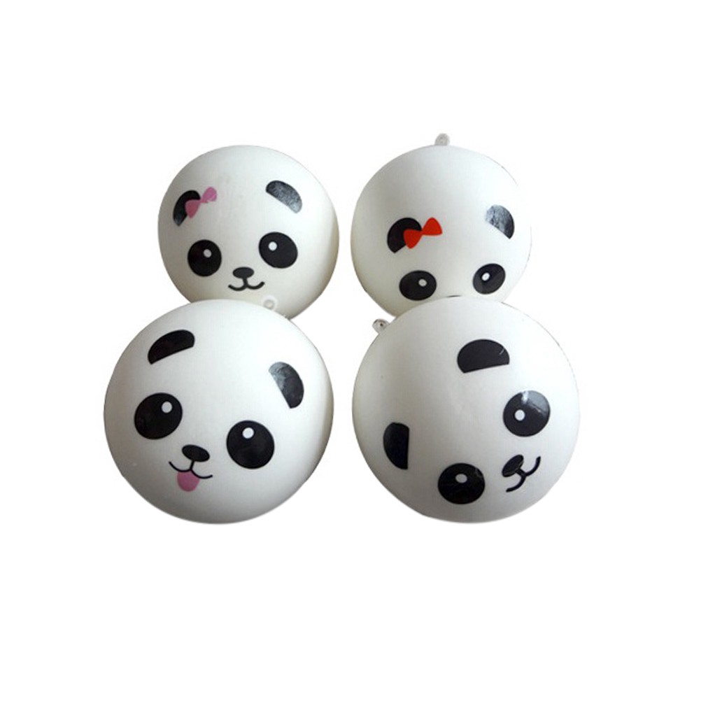 2PCS7CM Panda mềm mại và tăng dần quyến rũ Cawai bánh mì điện thoại di động mặt dây chuyền 