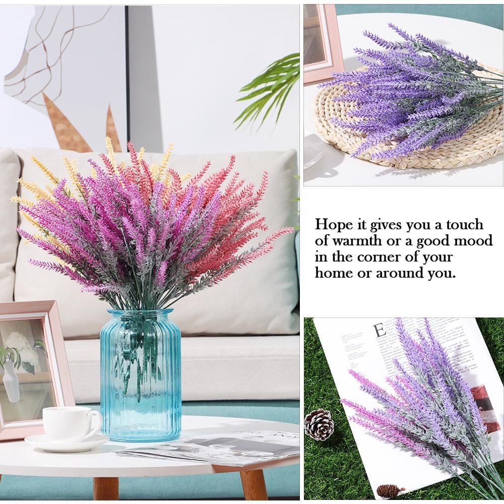 KUNHEV Set 4 Cành Hoa Oải Hương Giả Trang Trí Nội Thất