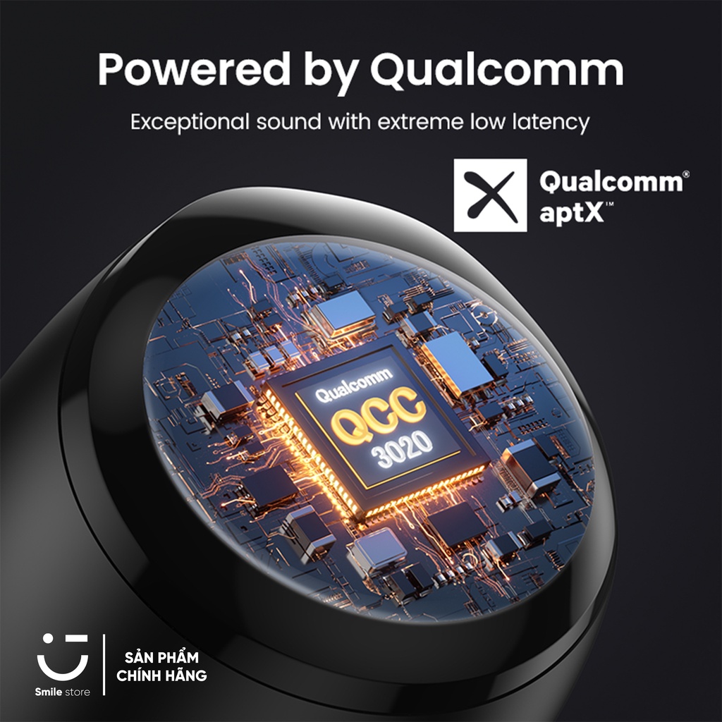 Tai Nghe Bluetooth Không Dây UGREEN WS102 TWS Chip Qualcomm Âm Thanh HIFI Mic Đàm Thoại Rõ Ràng Nút Cảm Ứng
