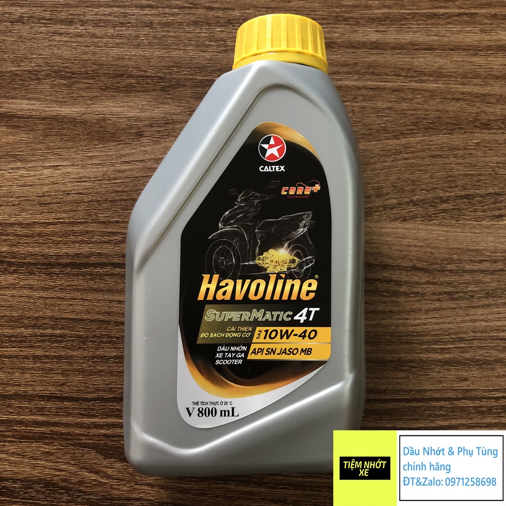 Dầu nhớt xe ga gốc khoáng Caltex Havoline SuperMatic4T 10w40
