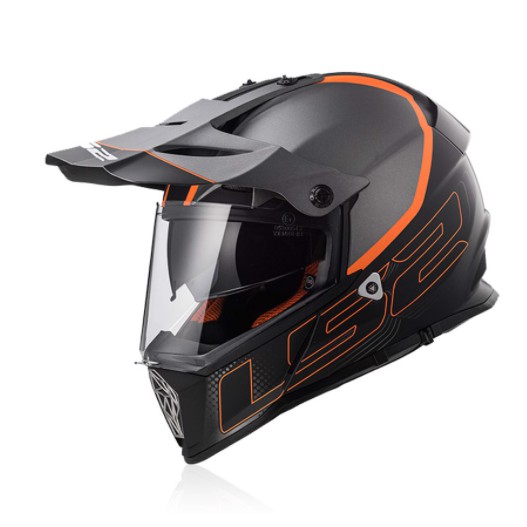 MŨ DUAL SPORT LS2 PIONEER MX436 Đen nhám