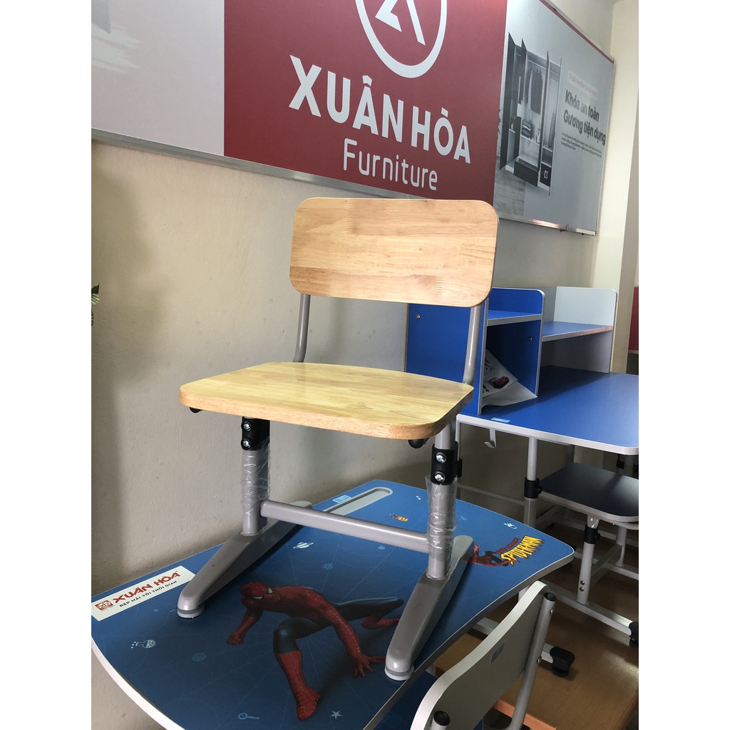 Ghế học sinh tiểu học Xuân Hòa gỗ cao su tự nhiên GHS-14-07Cs | BigBuy360 - bigbuy360.vn