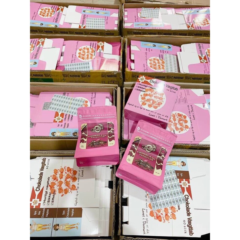 KV Beauty- Kẹo Socola Giảm Béo Đan Mạch Chokolade Vaegttab (40 viên)