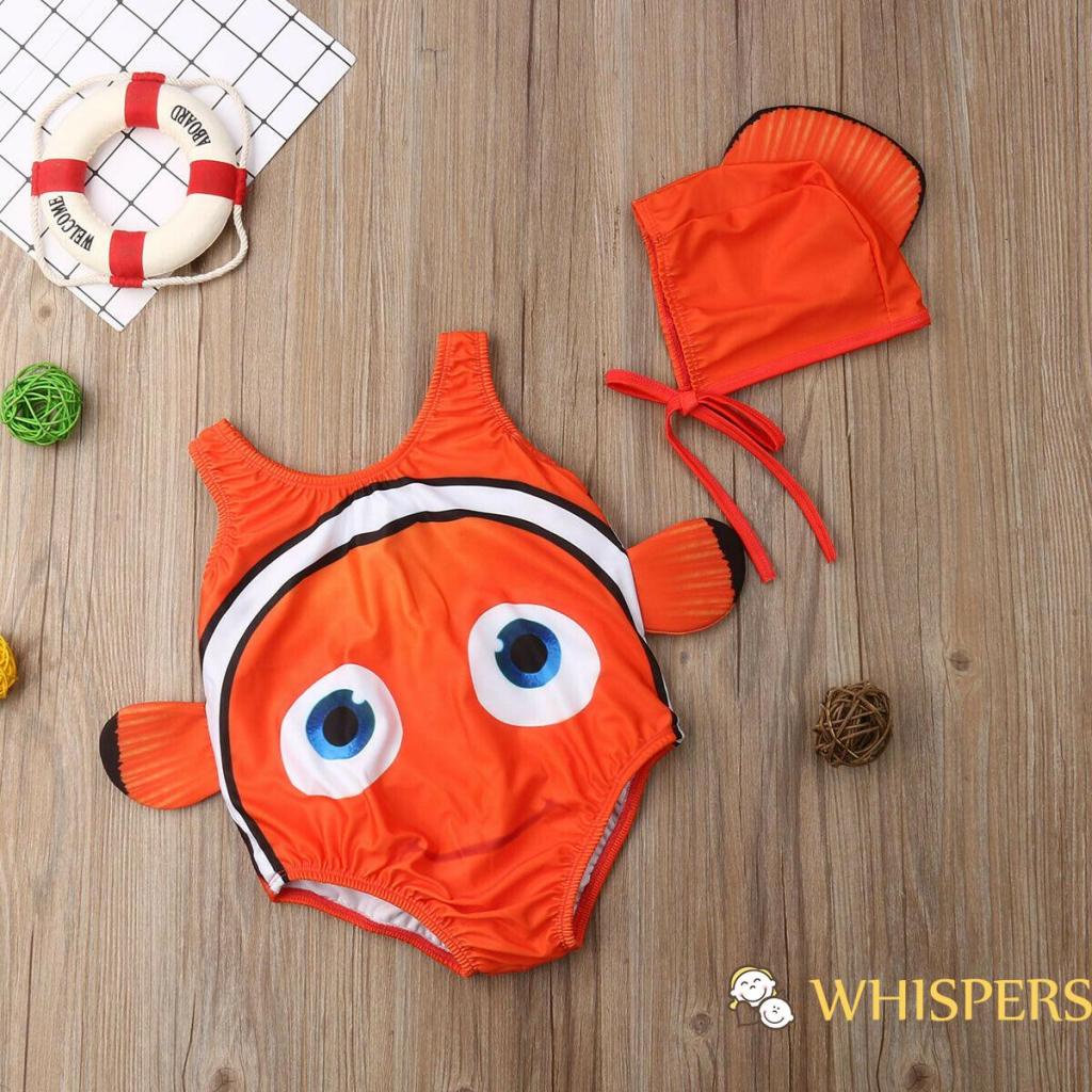 Whisper - Đồ bơi một mảnh in họa tiết dễ thương cho bé gái