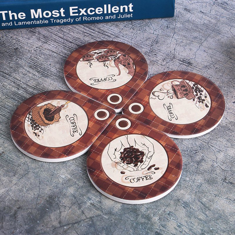 Lót Ly Bằng Gốm Đẹp Mắt Tấm Lót Cốc Quán Cafe Sang Trọng Lizflower