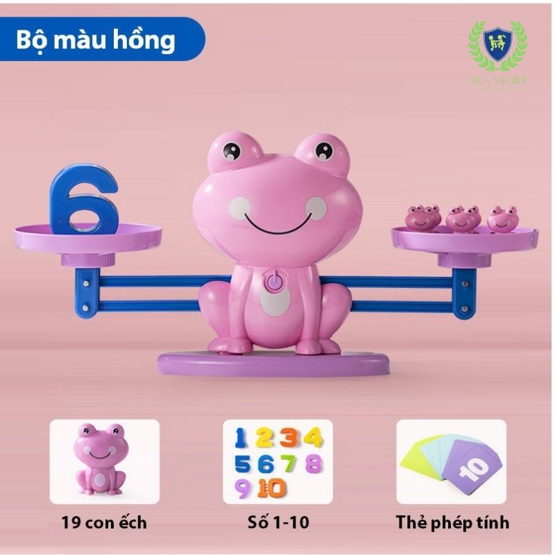 [QUÀ 10K] Bộ Ếch Cân Bằng Toán Học LIBRA FROG, Đồ Chơi Giáo Dục Thông Minh cho bé hỗ trợ học toán hiệu quả , AKA Store