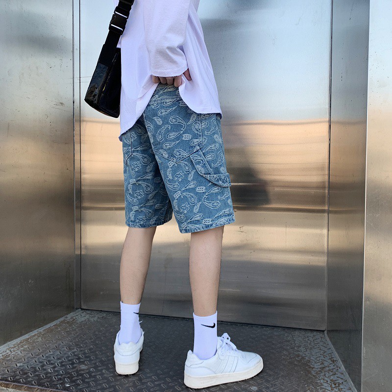 Quần Jean Họa Tiết Màu Xanh Trend 2021 - Cam Kết Hàng Y Hình