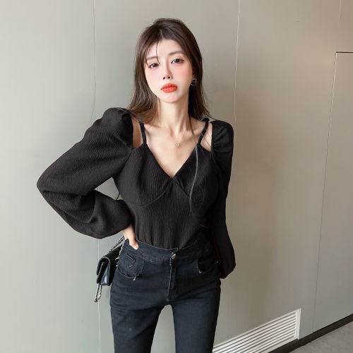 Áo Thun Tay Phồng Dài Dáng Ngắn Thời Trang Mùa Hè 2022 Mới Cho Nữ