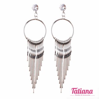 Bông tai tassel metal - Tatiana - Bh3074 (bạc)