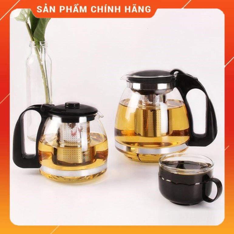 CHÍNH HÃNG -  Ấm pha trà thủy tinh có lõi lọc 700ml,bình pha trà thủy tinh có lưới lọc inox,bình ủ trà cao cấp