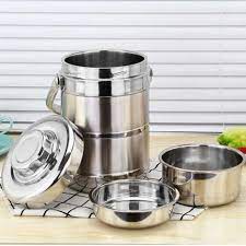 CAMEN INOX TẶNG MUỖNG INOX CAO CẤP - HỘP CƠM GIỮ NHIỆT 3 NGĂN 1L3