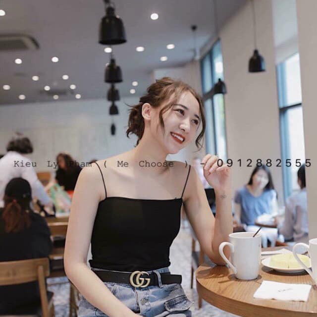 Áo Hai Dây Nữ 💖 𝘍𝘳𝘦𝘦𝘴𝘩𝘪𝘱 💖 Áo 2 Dây Sợi Bún Mảnh Co Giãn 4 Chiều Dáng Ôm Cá Tính LAVUSA HD07