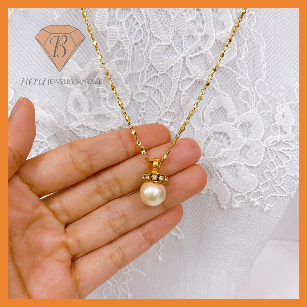 VÒNG CỔ SECONDHAND TRANG SỨC SI NHẬT BẢN BOU JEWELRY VINTAGE MÃ VC346