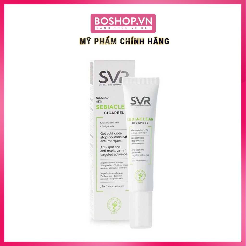 Gel Chấm Mụn Làm Giảm Mụn Viêm Sưng SVR Sebiaclear Cicapeel 15ml