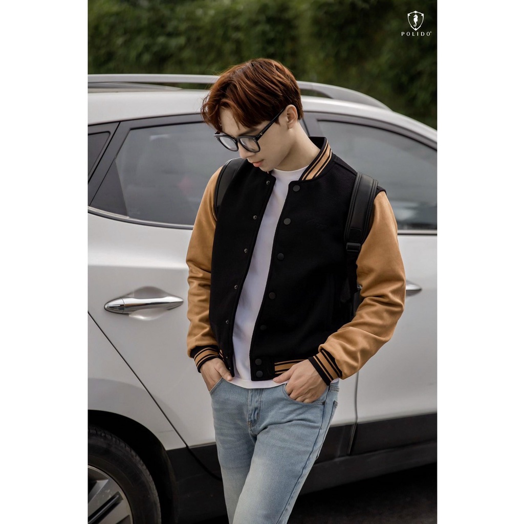 Áo bomber Varsity Jacket Jacker 2 lớp da lộn cao cấp Freesize Form rộng Unisex NAm Nữ mặc đều đẹp- AQ STORE