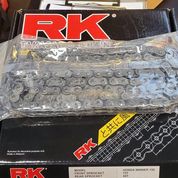 Sên Winner RK ELO phốt O-ring 120L (size zin không cần cắt) - Home Motorcycle Workshop