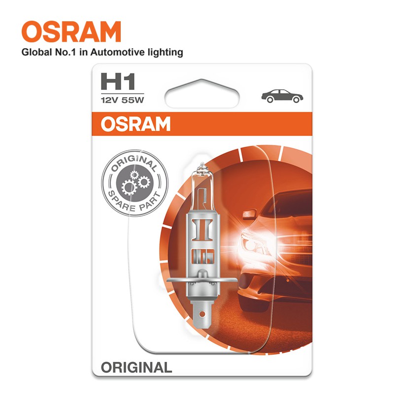 [Mã BMBAU50 giảm 10% đơn 99k] Bóng Đèn Halogen OSRAM Original H1 12V 55W Nhập Khẩu Chính Hãng