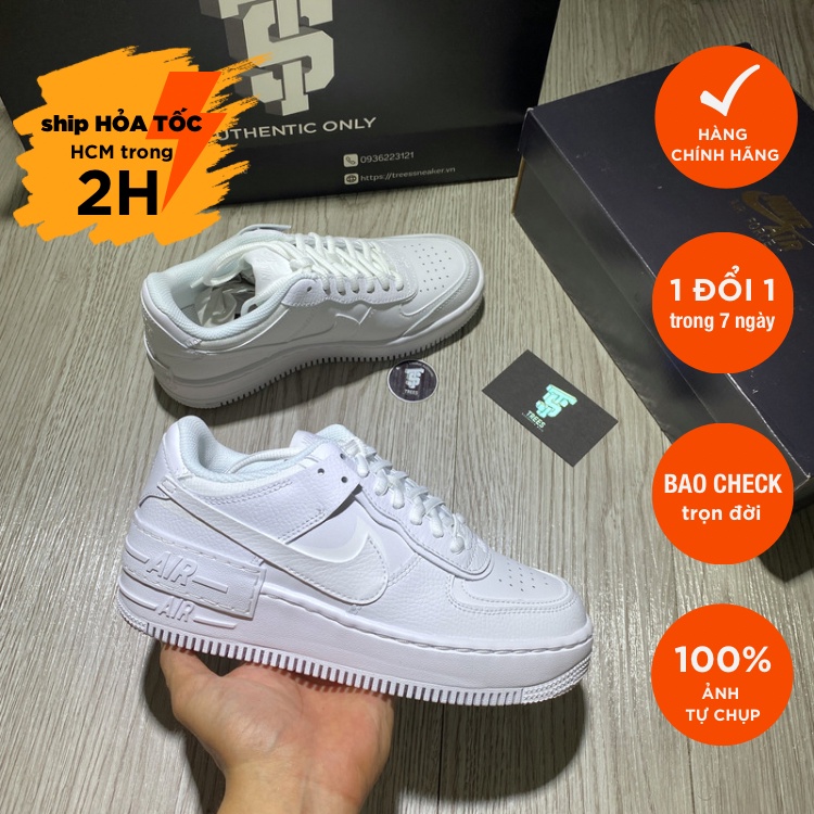 Giày thể thao NIKE AIR FORCE 1 SHADOW ALL WHITE CI0919 100