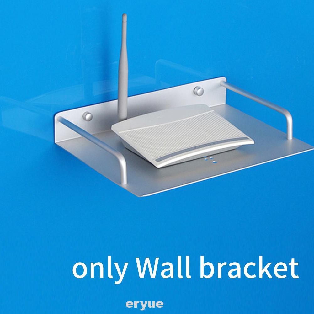 Home Holder Practical Wall Mount Aluminum Accessories Router Single Layer DVD Player Mini PC Non Drilling TV Box Shelf